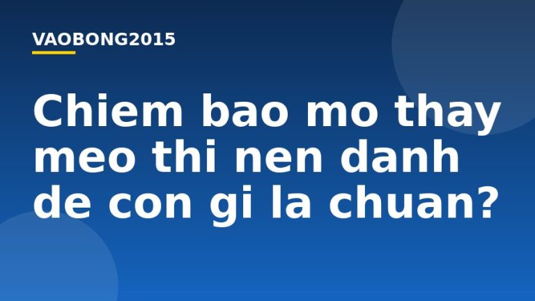 Chiêm báo mơ thấy mèo thì nên đánh đề con gì là chuẩn?